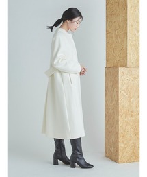セルフォード 白 コート ノーカラー ブランド古着 CELFORD セル