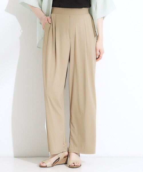SHOO・LA・RUE（シューラルー）の「【S-LL/ひんやり/UV】リラクシーな穿き心地 エアリーワイドパンツ（その他パンツ・レディース・ブラック/チャコールグレー/ベージュ・04/02/01/03）」の12枚目の写真