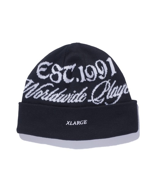 XLARGE（エクストララージ）の「EST.1991 CUFF BEANIE（ニットキャップ/ビーニー・メンズ・オリーブ/グレー/ブラック・ONE SIZE）」の2枚目の写真