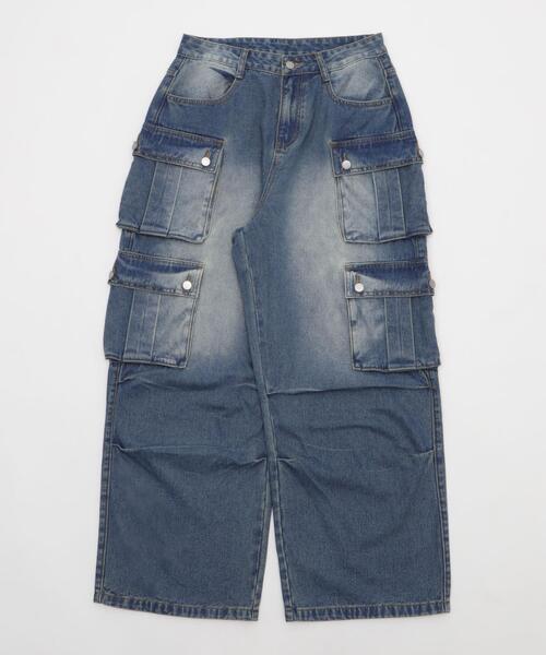 SHORT ROUND(ショートラウンド)の「SHORT ROUND/マルチポケットデニムパンツ(デニムパンツ・メンズ・コバルトブルー・LARGE/MEDIUM)」の6枚目の写真