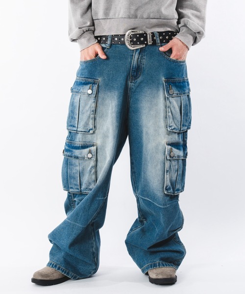 SHORT ROUND(ショートラウンド)の「SHORT ROUND/マルチポケットデニムパンツ(デニムパンツ・メンズ・コバルトブルー・LARGE/MEDIUM)」の16枚目の写真