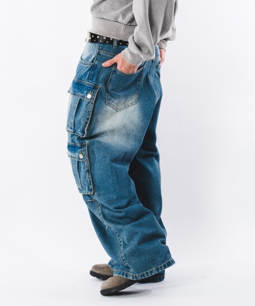 SHORT ROUND(ショートラウンド)の「SHORT ROUND/マルチポケットデニムパンツ(デニムパンツ・メンズ・コバルトブルー・LARGE/MEDIUM)」の17枚目の写真