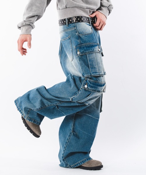 SHORT ROUND(ショートラウンド)の「SHORT ROUND/マルチポケットデニムパンツ(デニムパンツ・メンズ・コバルトブルー・LARGE/MEDIUM)」の20枚目の写真