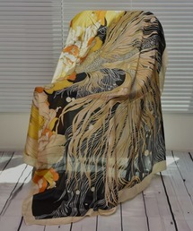 Mayree | 【resonance】花柄 アートデザイン シルクタッチ 大判スカーフ【マルチウェイ】(バンダナ/スカーフ)