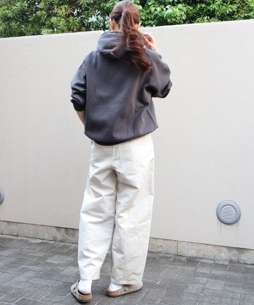 GYMPHLEX（ジムフレックス）の「Gymphlex/ジムフレックス　スウィングスリーブフーデッドプルオーバー　SWING SLEEVE HOODED PULLOVER　GY-C0293 TCF（スウェット・レディース・アイボリー/チャコールグレー/ライトブルー/トップグレー・14）」の16枚目の写真