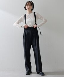 新品Whim Gazette ウィムガゼット ハイウェストリボンテーパード