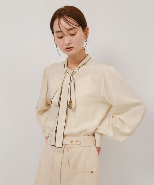 リボン取り外し可能】マルチウェイボウタイブラウス Palm Riche│Eimee