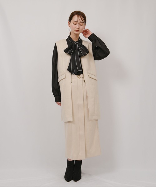 リボン取り外し可能】マルチウェイボウタイブラウス Palm Riche│Eimee