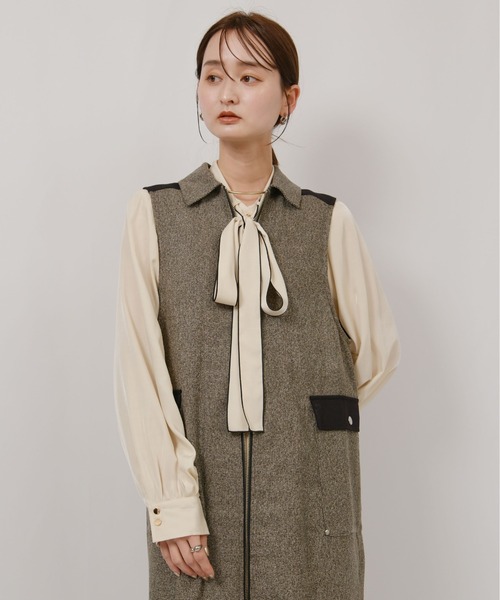 リボン取り外し可能】マルチウェイボウタイブラウス Palm Riche│Eimee