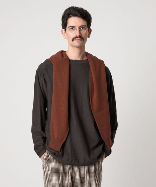 Steven Alan(スティーブンアラン)の「<Steven Alan> オーガニックコットン アソート ボーダー ロングスリーブ Tシャツ BOLD(Tシャツ/カットソー・メンズ・ブラック/ダークブラウン/オリーブ・S/M/L/XL)」の2枚目の写真