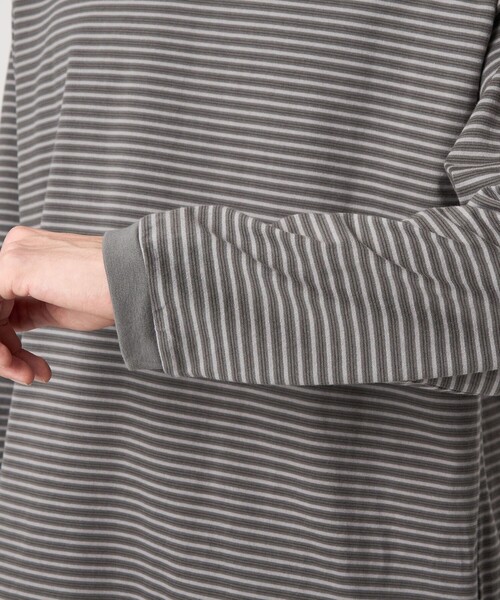 Steven Alan(スティーブンアラン)の「<Steven Alan> オーガニックコットン アソート ボーダー ロングスリーブ Tシャツ BOLD(Tシャツ/カットソー・メンズ・ブラック/ダークブラウン/オリーブ・S/M/L/XL)」の4枚目の写真