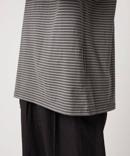 Steven Alan(スティーブンアラン)の「<Steven Alan> オーガニックコットン アソート ボーダー ロングスリーブ Tシャツ BOLD(Tシャツ/カットソー・メンズ・ブラック/ダークブラウン/オリーブ・S/M/L/XL)」の5枚目の写真