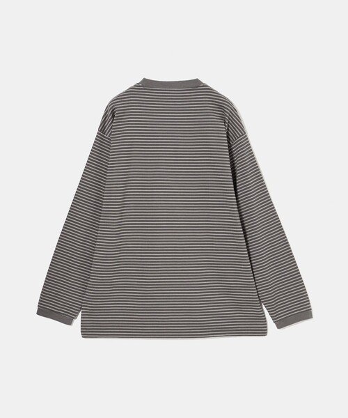 Steven Alan(スティーブンアラン)の「<Steven Alan> オーガニックコットン アソート ボーダー ロングスリーブ Tシャツ BOLD(Tシャツ/カットソー・メンズ・ブラック/ダークブラウン/オリーブ・S/M/L/XL)」の9枚目の写真