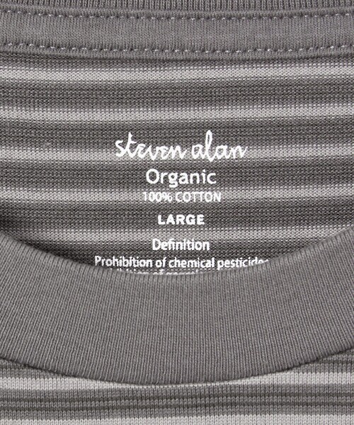 Steven Alan(スティーブンアラン)の「<Steven Alan> オーガニックコットン アソート ボーダー ロングスリーブ Tシャツ BOLD(Tシャツ/カットソー・メンズ・ブラック/ダークブラウン/オリーブ・S/M/L/XL)」の14枚目の写真