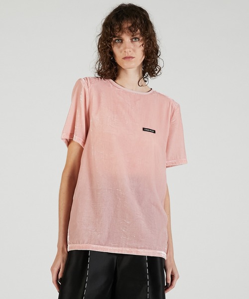 PRANK PROJECT(プランクプロジェクト)の「ショルダーギャザーベロアTシャツ / Shoulder Gathered Velour T-Shirt(Tシャツ/カットソー・レディース・イエロー/ピンク/チャコールグレー・FREE)」の16枚目の写真