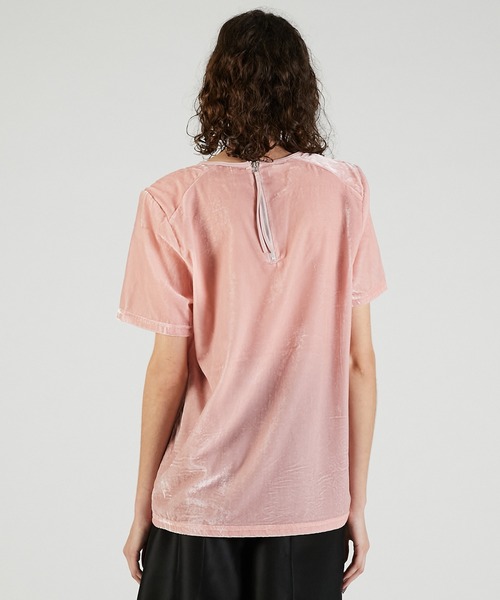 PRANK PROJECT(プランクプロジェクト)の「ショルダーギャザーベロアTシャツ / Shoulder Gathered Velour T-Shirt(Tシャツ/カットソー・レディース・イエロー/ピンク/チャコールグレー・FREE)」の18枚目の写真