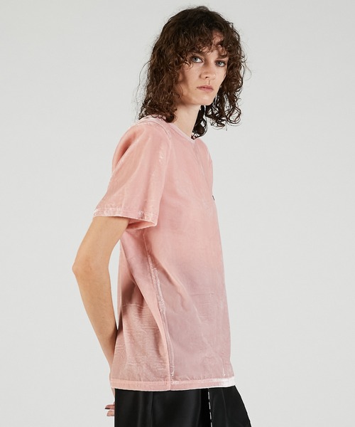 PRANK PROJECT(プランクプロジェクト)の「ショルダーギャザーベロアTシャツ / Shoulder Gathered Velour T-Shirt(Tシャツ/カットソー・レディース・イエロー/ピンク/チャコールグレー・FREE)」の19枚目の写真