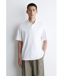 “COS MEN” コットンジャガードポロシャツ COTTON-JACQUARD POLO SHIRT コットンジャカードポロシャツ｜COS