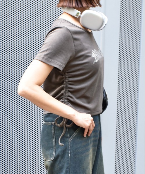 FUN(ファン)の「ストーンドロストT(Tシャツ/カットソー・レディース・ブラック/カーキ/オフホワイト/ボルドー・FREE)」の5枚目の写真