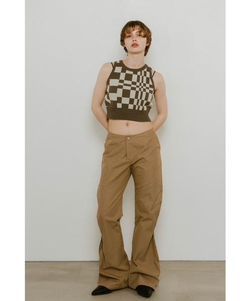 Knuth Marf（クヌースマーフ）の「Knuth Marf flag marblel knit tank（ニット/セーター・レディース・オフホワイト/グレー・FREE）」の2枚目の写真