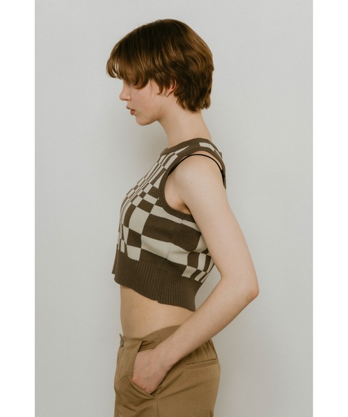 トップス Knuth Marf half zip knit tank tops half zip knit tank tops/2color | KNUTH MARF