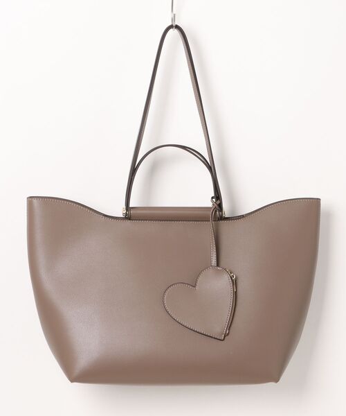 yunaさんコラボ 】ハート型チャーム付き A4サイズ対応トートバッグ