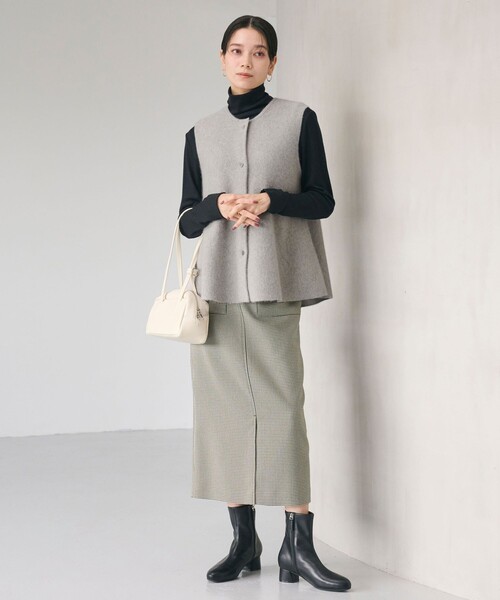 グリーンレーベルリラクシング FOXブレンド セッケツ ニット ジレ　タグ付き UNITED ARROWS green label relaxing FOXブレンド セッケツ ニット