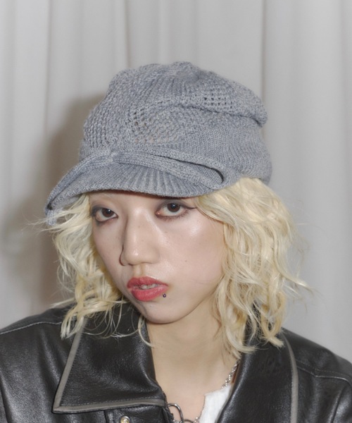 DTYYPE（ドタイプ）の「リボン付き鍵編みニット帽（ニットキャップ/ビーニー・レディース・ホワイト/ブラック/グレー・FREE）」の11枚目の写真