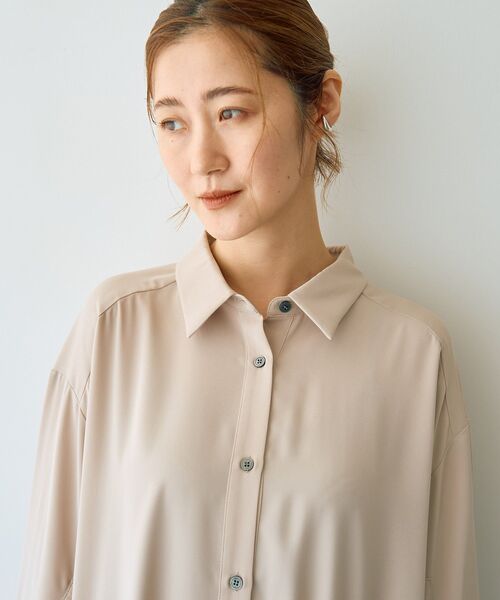 Editt by YECCA VECCA(エディットバイイェッカヴェッカ)の「カーゴデザイン配色シャツワンピース(シャツワンピース・レディース・ライトベージュ/ブラック/カーキ・FREE)」の19枚目の写真