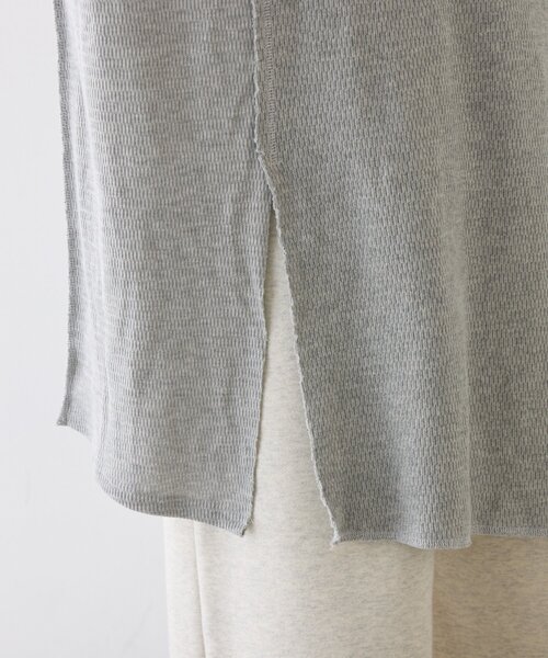 etsinta（エシンタ）の「etsintaリメイクワッフルヘンリーBIGTEE（ワンピース・レディース・グレー/アイボリー・ONE SIZE）」の13枚目の写真