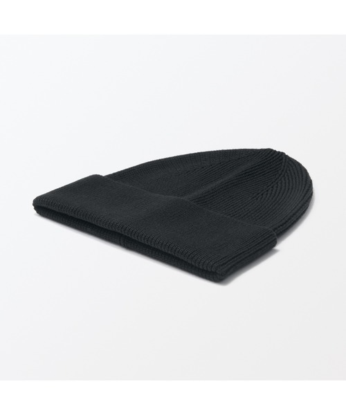 無印良品(ムジルシリョウヒン)の「UVカットコットンシルク ワッチ(ニットキャップ/ビーニー・レディース・グレー/ブラック・55-59cm)」の4枚目の写真