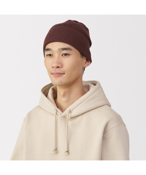 無印良品(ムジルシリョウヒン)の「UVカットコットンシルク ワッチ(ニットキャップ/ビーニー・レディース・グレー/ブラック・55-59cm)」の16枚目の写真