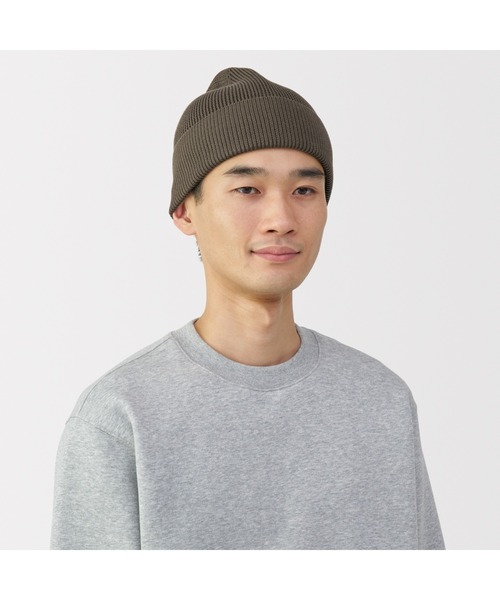 無印良品(ムジルシリョウヒン)の「UVカットコットンシルク ワッチ(ニットキャップ/ビーニー・レディース・グレー/ブラック・55-59cm)」の21枚目の写真