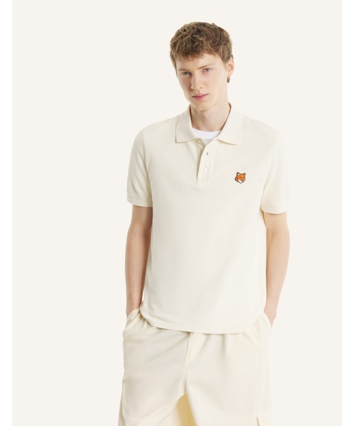 Maison Kitsune(メゾンキツネ)の「FOX HEAD REGULAR POLO(ポロシャツ・メンズ・ブラック/ネイビー/ホワイト/モスグリーン/チャコール/ベージュ・XXL/XL/L/M/S/XS)」の1枚目の写真