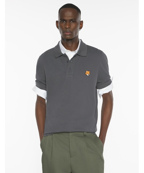 Maison Kitsune(メゾンキツネ)の「FOX HEAD REGULAR POLO(ポロシャツ・メンズ・ブラック/ネイビー/ホワイト/モスグリーン/チャコール/ベージュ・XXL/XL/L/M/S/XS)」の4枚目の写真