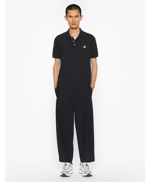 MAISON KITSUNÉ ブラック ポロシャツ S FOX HEAD REGULAR POLO（ポロシャツ）｜Maison Kitsune（メゾン