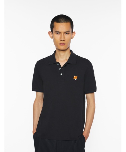 maison kitsune fox head ポロ シャツ M black FOX HEAD PATCH CLASSIC POLO | Maison Kitsuné