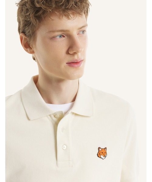 しゅうMaison Kitsuné Golf 長袖ポロシャツ ベージュ FOX HEAD REGULAR POLO（ポロシャツ）｜Maison Kitsune（メゾンキツネ