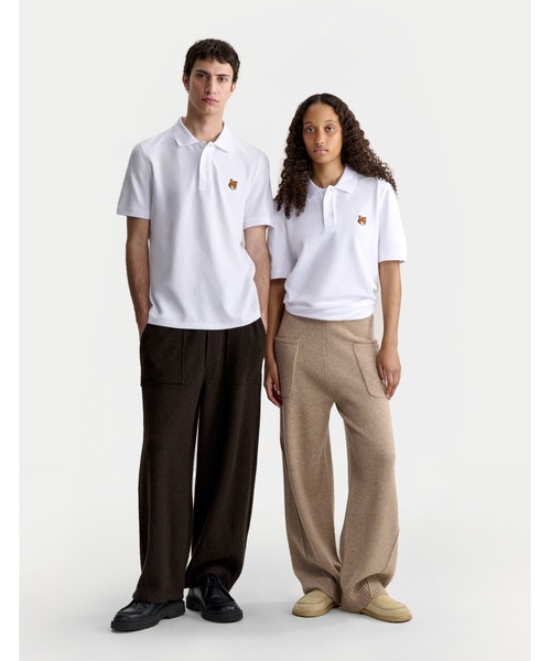Maison Kitsune（メゾンキツネ）の「FOX HEAD REGULAR POLO（ポロシャツ・メンズ・ブラック/ネイビー/ホワイト/モスグリーン/チャコール/ベージュ・XXL/XL/L/M/S/XS）」の8枚目の写真