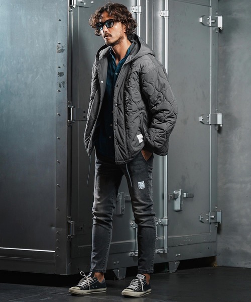 wjk reluxe(ダブルジェーケーリラックス)の「mj10961-gourd quilting hooded blouson フーデッドブルゾン(WR25W-06)(ブルゾン・メンズ・ブラック/グレイッシュベージュ/グレー・L/M/S)」の18枚目の写真