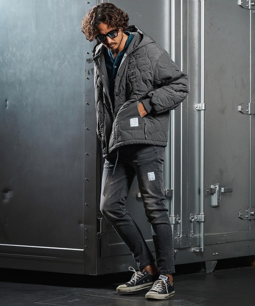 wjk reluxe(ダブルジェーケーリラックス)の「mj10961-gourd quilting hooded blouson フーデッドブルゾン(WR25W-06)(ブルゾン・メンズ・ブラック/グレイッシュベージュ/グレー・L/M/S)」の19枚目の写真