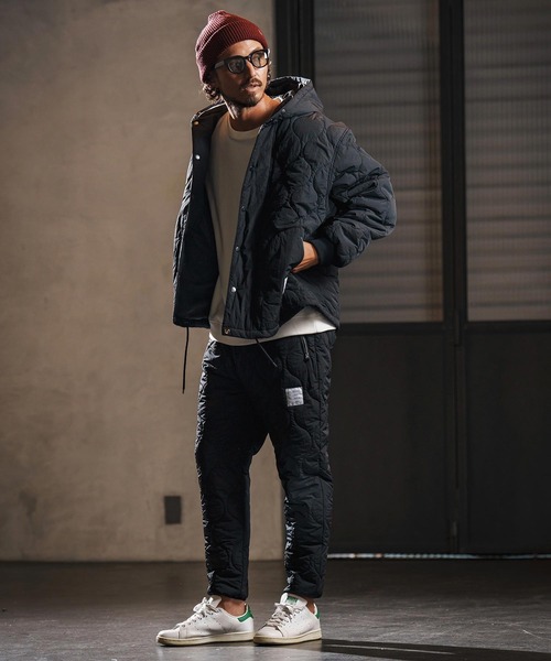 wjk reluxe(ダブルジェーケーリラックス)の「mj10961-gourd quilting hooded blouson フーデッドブルゾン(WR25W-06)(ブルゾン・メンズ・ブラック/グレイッシュベージュ/グレー・L/M/S)」の5枚目の写真