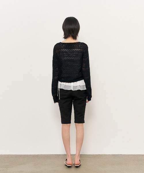 GENERAL IDEA（ジェネラルアイデア）の「GENERAL IDEA/ジェネラルアイディア crochet knit cardigan カーディガン（カーディガン/ボレロ・レディース・ブラック/ホワイト/ピンク・S/M/L）」の17枚目の写真