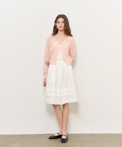 GENERAL IDEA（ジェネラルアイデア）の「GENERAL IDEA/ジェネラルアイディア crochet knit cardigan カーディガン（カーディガン/ボレロ・レディース・ブラック/ホワイト/ピンク・S/M/L）」の22枚目の写真