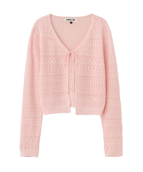 GENERAL IDEA（ジェネラルアイデア）の「GENERAL IDEA/ジェネラルアイディア crochet knit cardigan カーディガン（カーディガン/ボレロ・レディース・ブラック/ホワイト/ピンク・S/M/L）」の18枚目の写真