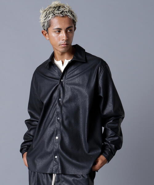 DANKE SCHON（ダンケシェーン）の「DankeSchon/ダンケシェーン/PU LEATHER SHIRTS（シャツ/ブラウス・メンズ・ブラック・M/L）」の9枚目の写真