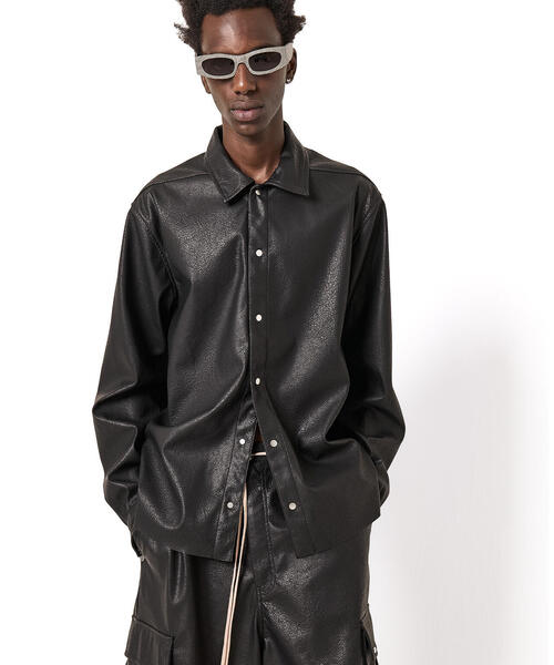 DANKE SCHON（ダンケシェーン）の「DankeSchon/ダンケシェーン/PU LEATHER SHIRTS（シャツ/ブラウス・メンズ・ブラック・M/L）」の13枚目の写真