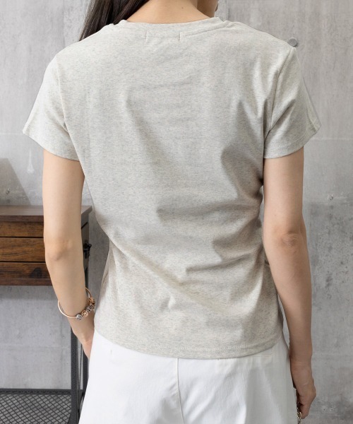 Miniministore(ミニミニストア)の「Tシャツ レディース フィットカットソー(Tシャツ/カットソー・レディース・ブラック/チャコールグレー/ホワイト/杢グレー・M/L)」の14枚目の写真