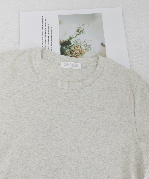 Miniministore(ミニミニストア)の「Tシャツ レディース フィットカットソー(Tシャツ/カットソー・レディース・ブラック/チャコールグレー/ホワイト/杢グレー・M/L)」の20枚目の写真