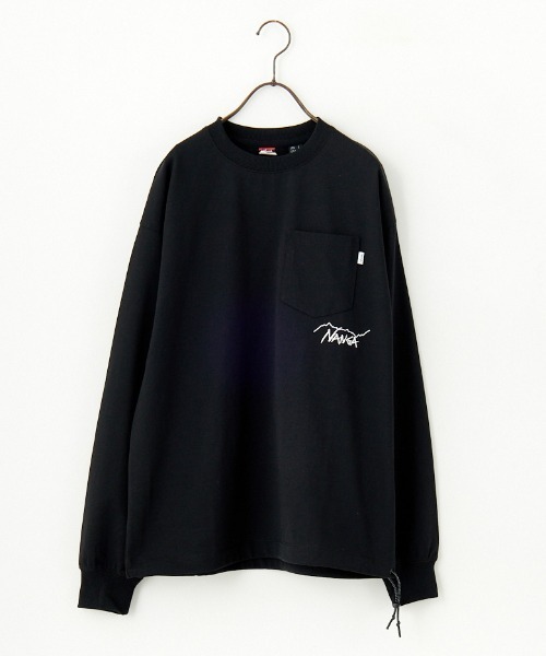 NANGA（ナンガ）の「[NANGA/ナンガ] 別注 ドローコードポケット ロングスリーブTシャツ（Tシャツ/カットソー・レディース・ブラック/ホワイト・S/M/L）」の15枚目の写真